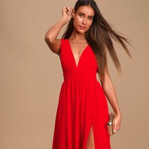 Lulu's Red Maxi Dress